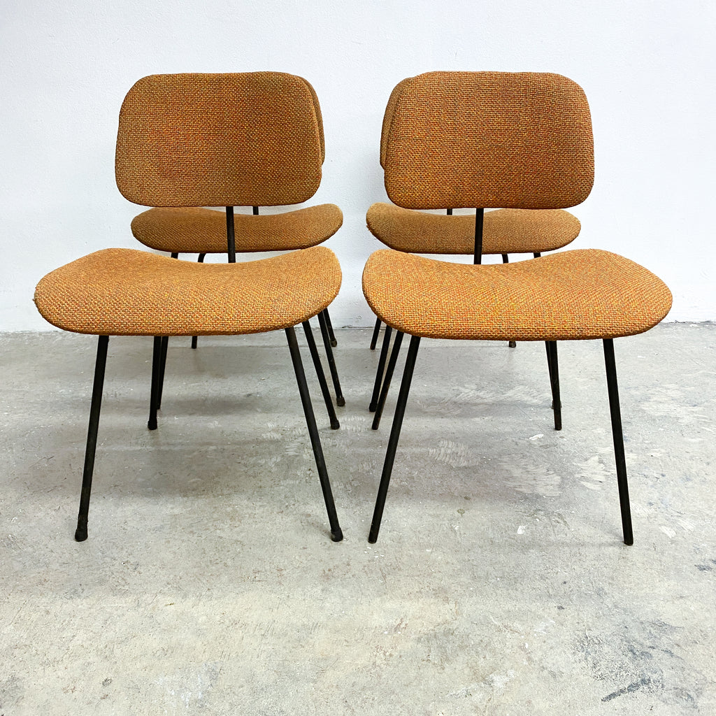 Mid Century Set of 4 Eames DCM Chairs Probably Made by Descon
