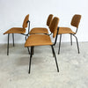 Mid Century Set of 4 Eames DCM Chairs Probably Made by Descon