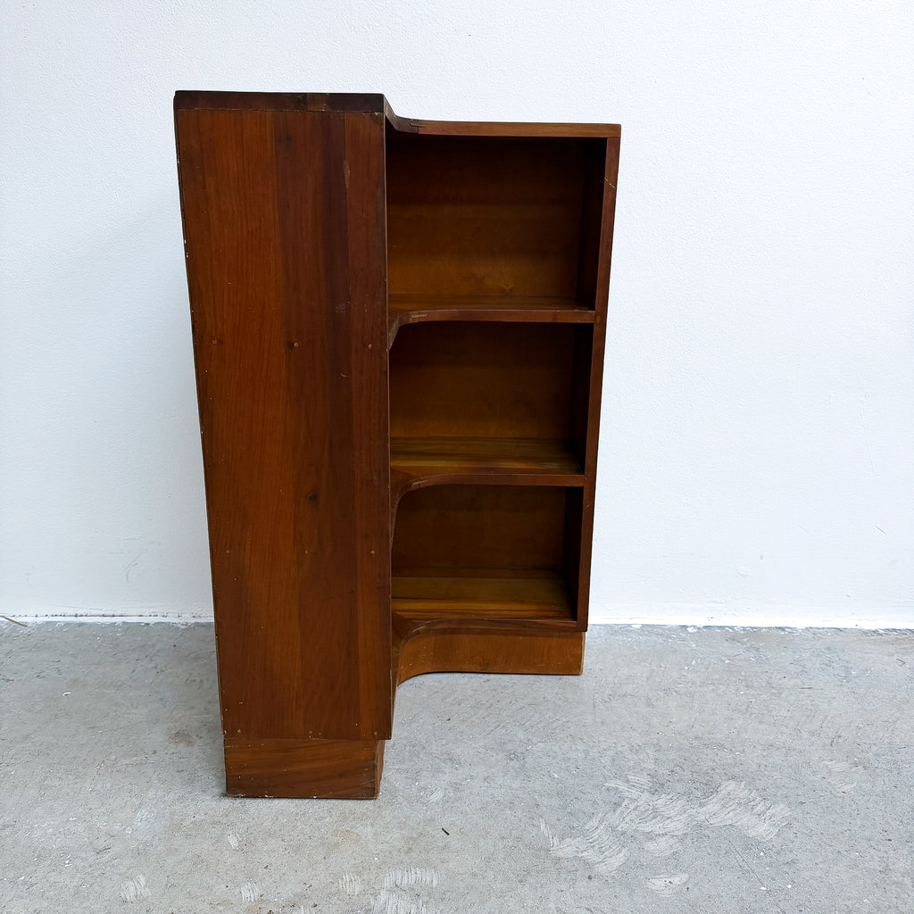 Mid Century Solid Wood Corner Shelf