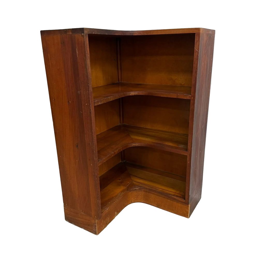 Mid Century Solid Wood Corner Shelf