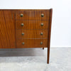 Mid Century Solid Wood Sideboard With Brass Handles