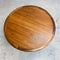 Stunning mid century TH Brown round coffee table. Made form Tasmanian Blackwood and featuring a rattan under shelf.