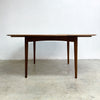 Mid Century TH Brown Teak Round Extension Dining Table