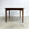 Mid Century TH Brown Teak Round Extension Dining Table