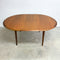 Mid Century TH Brown Teak Round Extension Dining Table