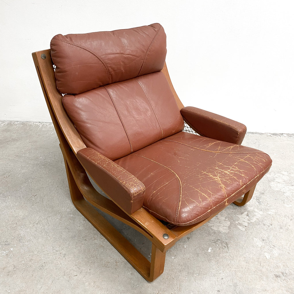 Mid Century Tessa Tan Leather T4 Armchair