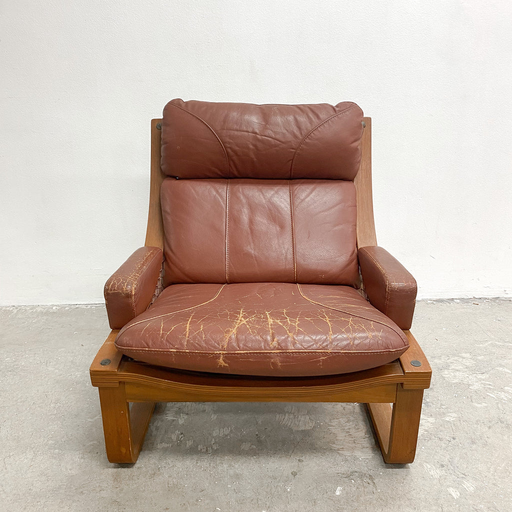 Mid Century Tessa Tan Leather T4 Armchair