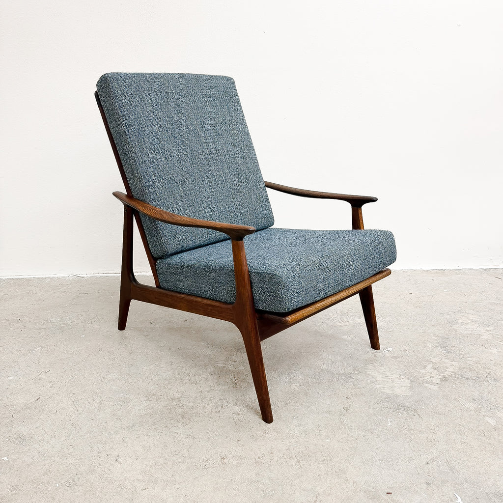 Mid Century Tasmanian Blackwood Parker Armchair Model 156 Rattan Back