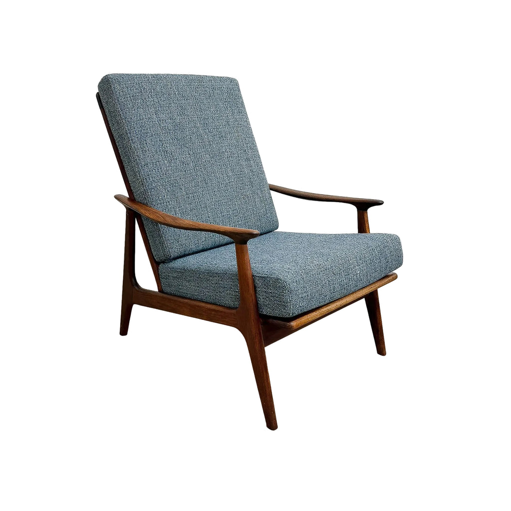 Mid Century Tasmanian Blackwood Parker Armchair Model 156 Rattan Back