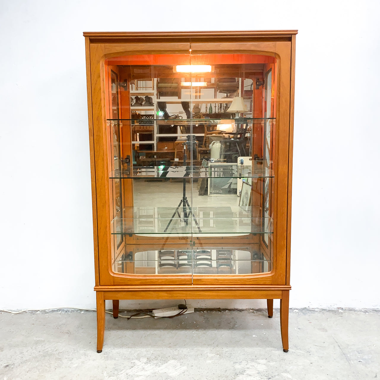 Mid Century Teak Chiswell China Cabinet With Light
