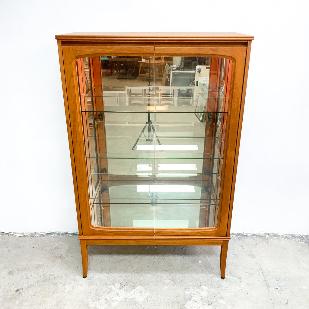 Mid Century Teak Chiswell China Cabinet With Light