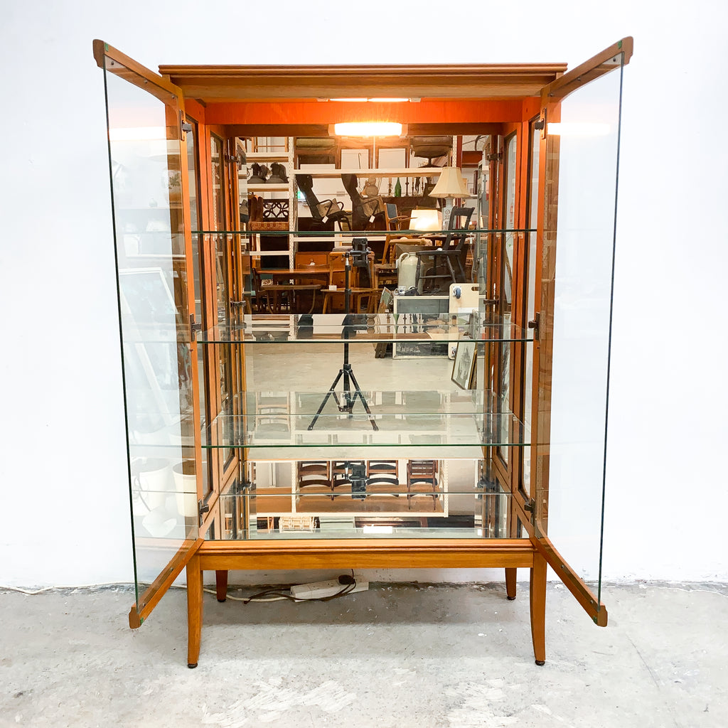 Mid Century Teak Chiswell China Cabinet With Light