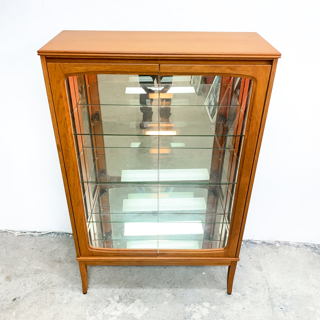Mid Century Teak Chiswell China Cabinet With Light
