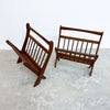 Mid Century Teak Folding Magazine Rack