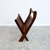 Mid Century Teak Folding Magazine Rack