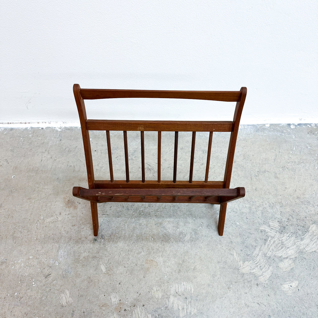 Mid Century Teak Magazine Rack