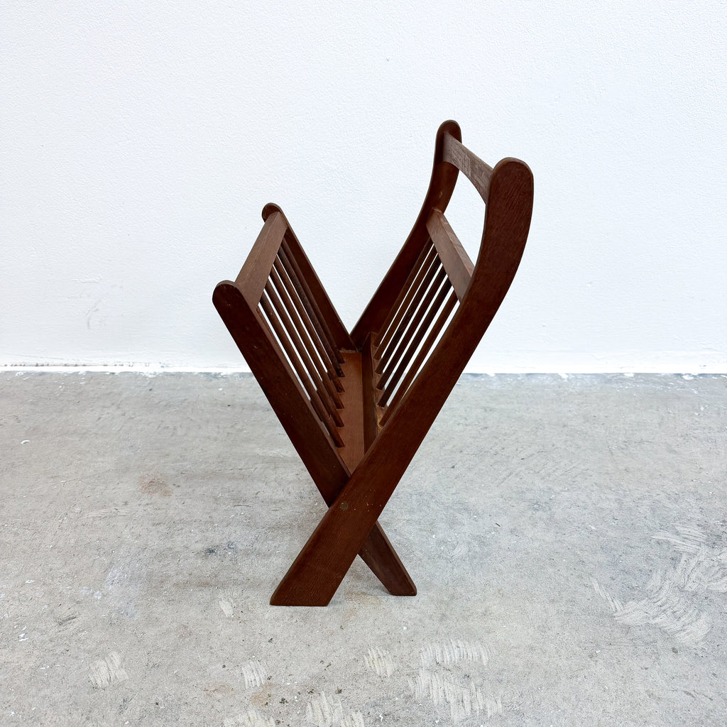 Mid Century Teak Magazine Rack