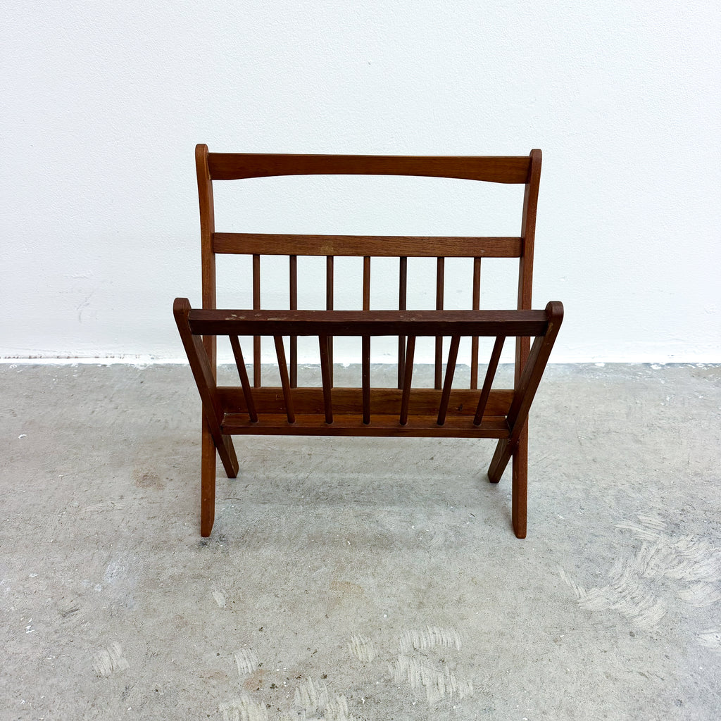 Mid Century Teak Magazine Rack