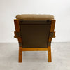 Mid Century Tessa Austin Leather Armchair With Footstool 