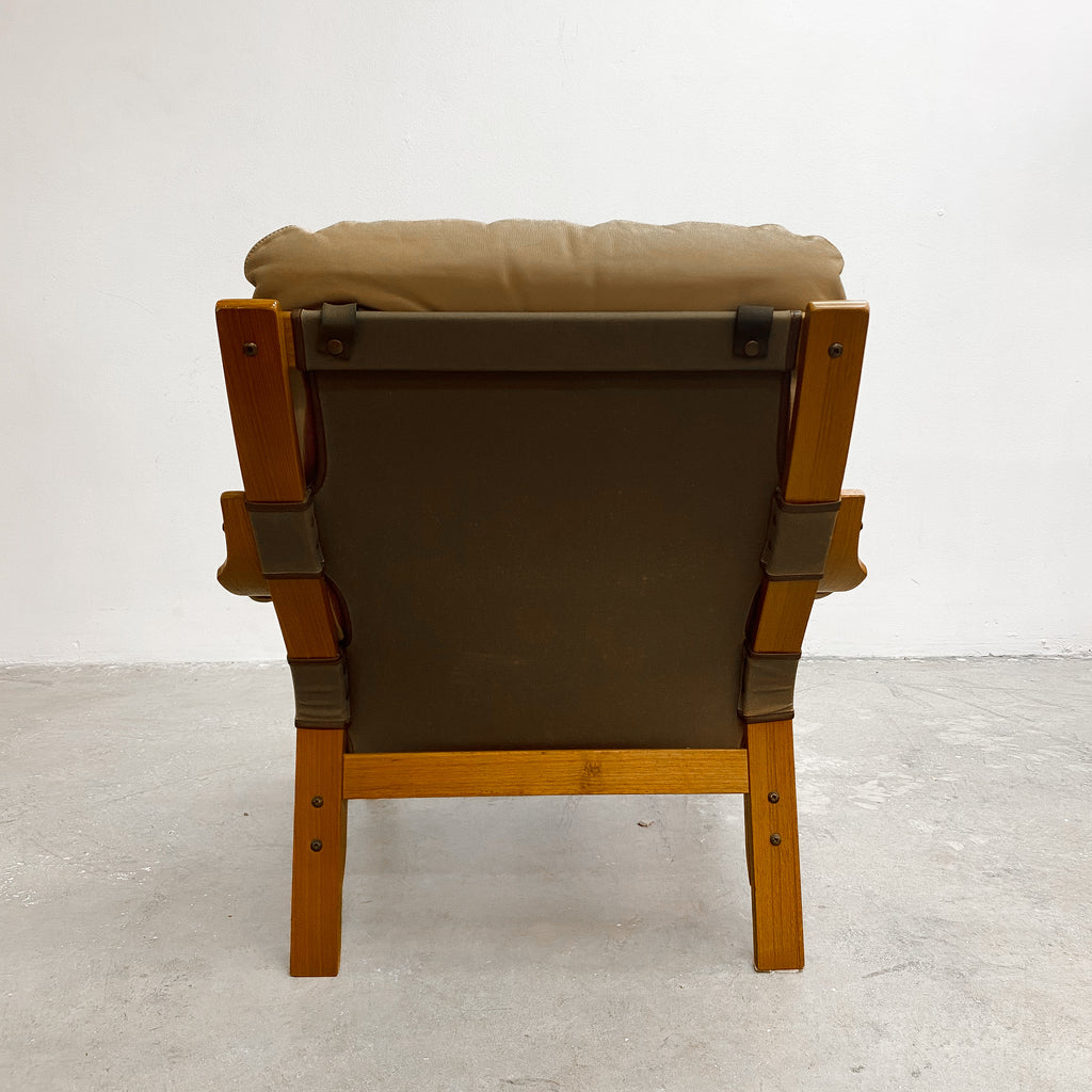 Mid Century Tessa Austin Leather Armchair With Footstool 