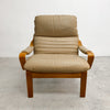 Mid Century Tessa Austin Leather Armchair With Footstool 