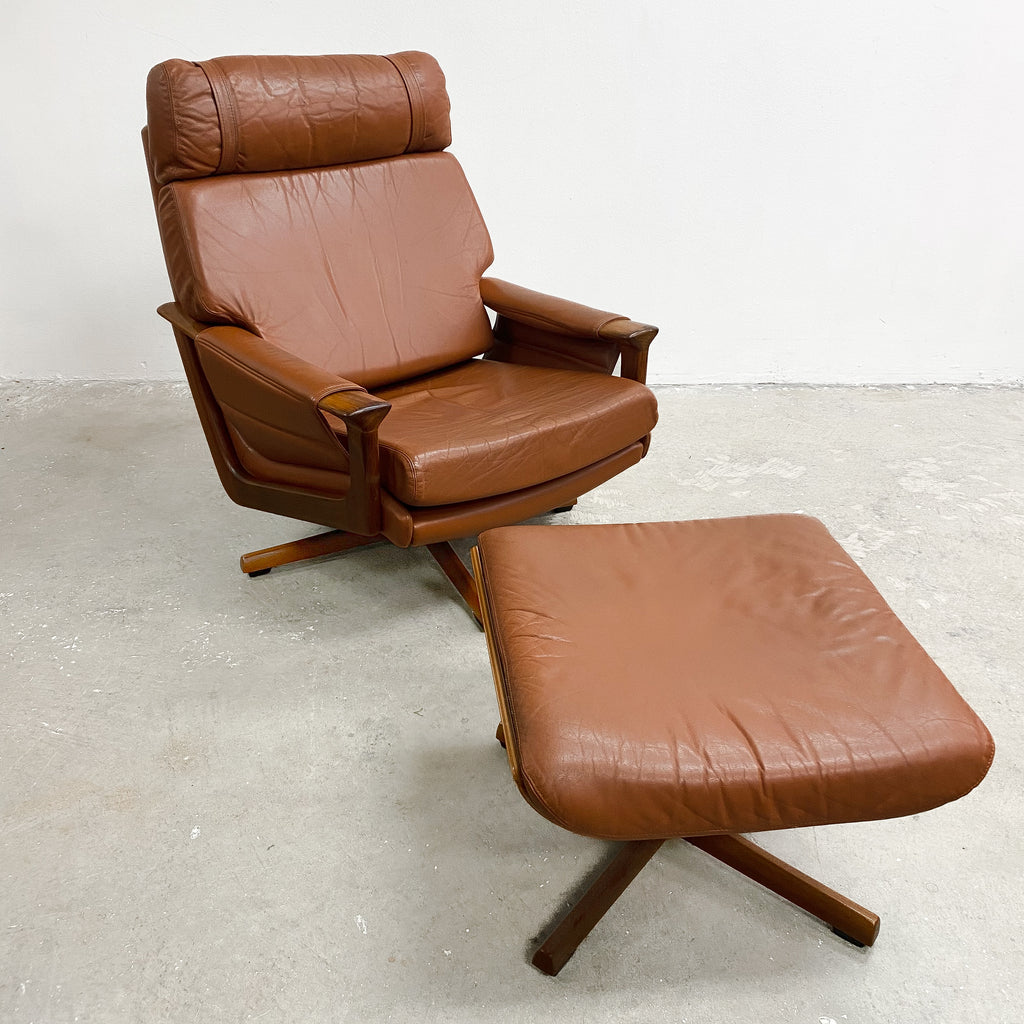 Mid Century Tessa T21 Leather Footstool