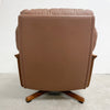 Mid Century Tessa T 21 Swivel Leather Armchair