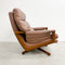 Mid Century Tessa T 21 Swivel Leather Armchair