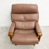 Mid Century Tessa T 21 Swivel Leather Armchair