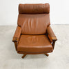 Mid Century Tessa T21 Swivel Leather Armchair