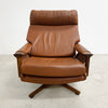 Mid Century Tessa T21 Swivel Leather Armchair