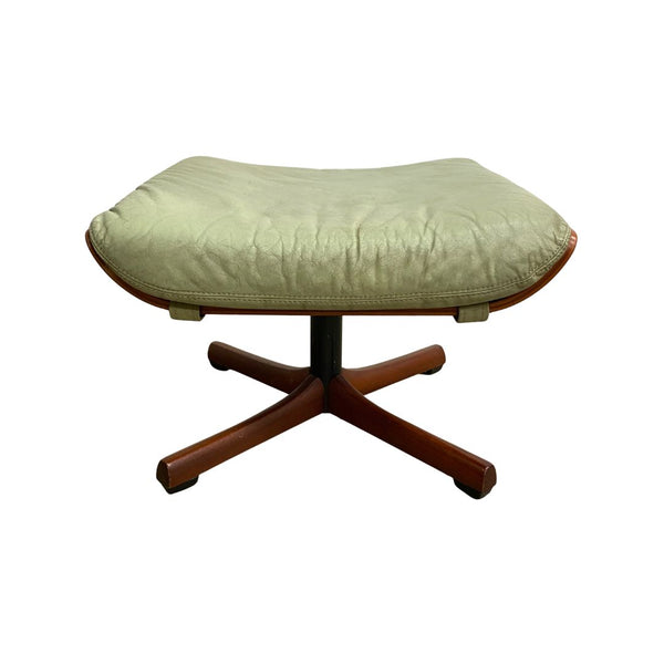 Mid Century Tessa T21 or Delmont Sage Green Leather Footstool