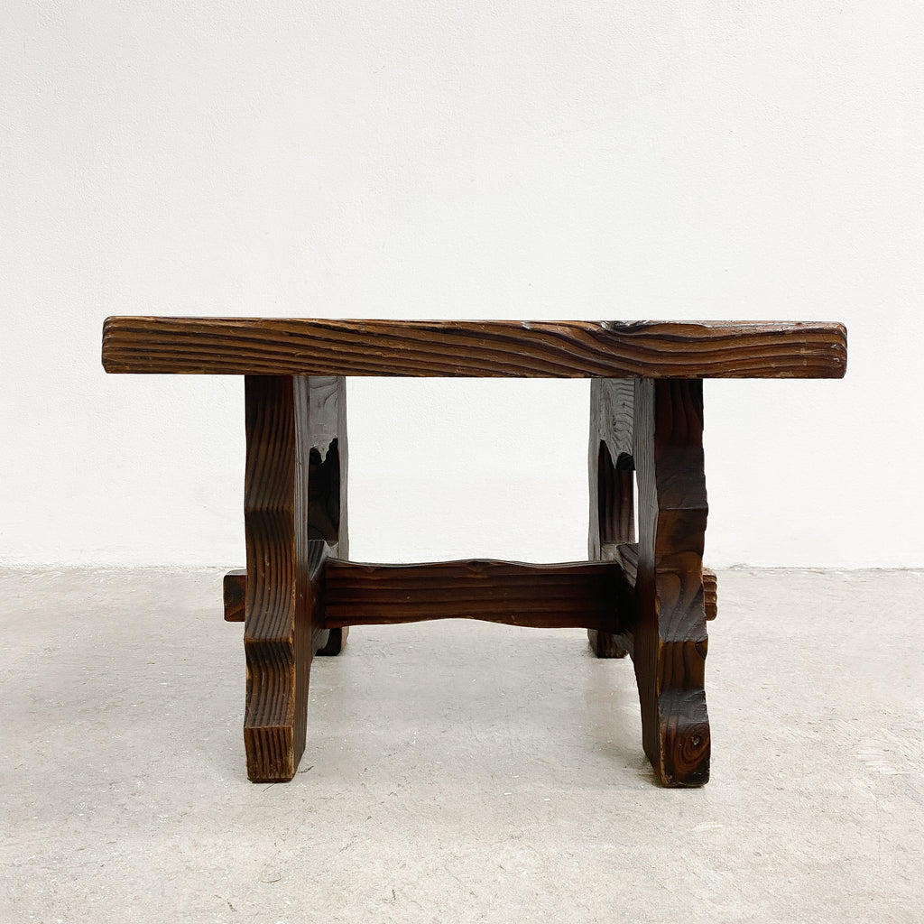 Mid Century Square Tile Top Side Table 1970s