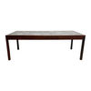 Mid Century Brazilian Rosewood Tiled Top Coffee Table 