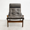 Mid Century Torbjon Afdal High Back “Hunter” Leather Chair