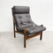 Mid Century Torbjon Afdal High Back “Hunter” Leather Chair