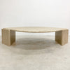 Mid Century Travertine Teardrop Coffee Table