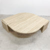 Mid Century Travertine Teardrop Coffee Table