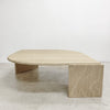 Mid Century Travertine Teardrop Coffee Table