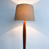 Mid Century Turned Timber Floor Lamp