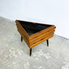 Mid Century Wooden Corner Pot Plant Holder
