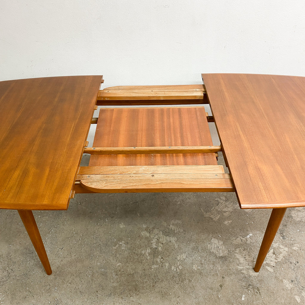 Mid Century 'D' End Extension Dining Table - Professionally Restored
