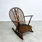 Mid Century 'Prince Of Wales' Back Windsor Beech & Elm Rocking Chair By Ercol c1960