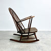 Mid Century 'Prince Of Wales' Back Windsor Beech & Elm Rocking Chair By Ercol c1960