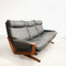 Mid Century 3 Seater Tessa T21 Black Leather Lounge