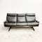 Mid Century 3 Seater Tessa T21 Black Leather Lounge