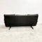 Mid Century 3 Seater Tessa T21 Black Leather Lounge