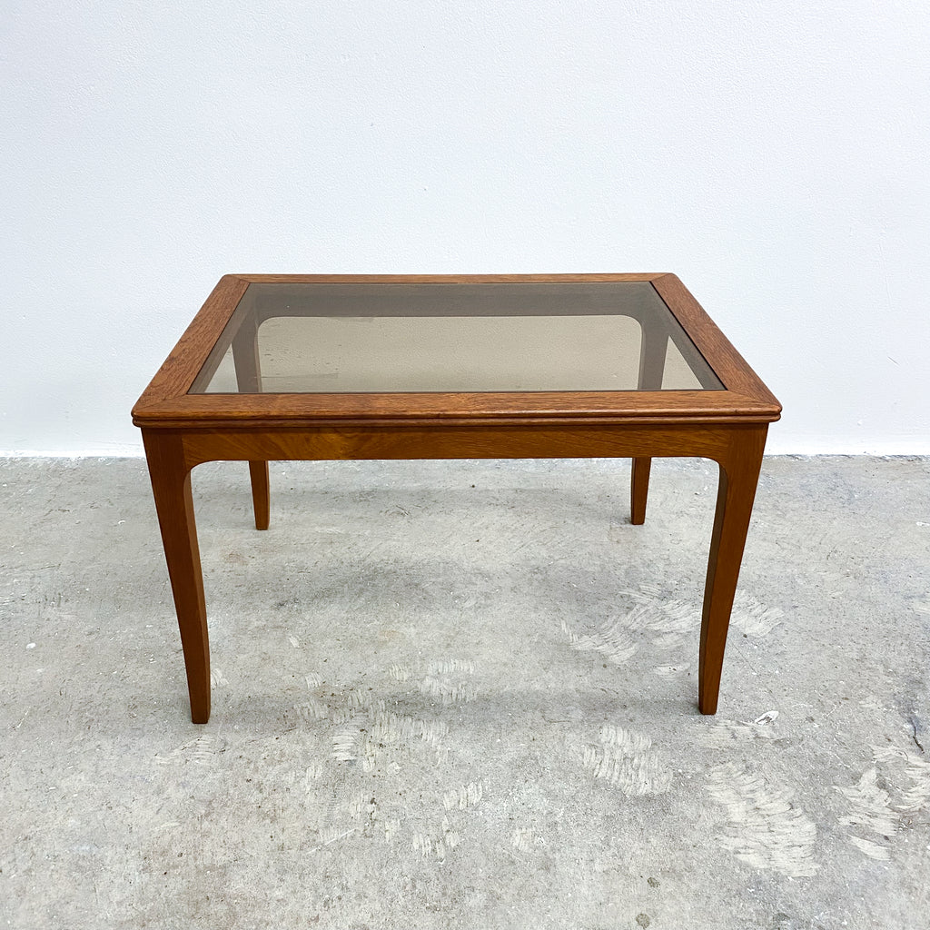 Mid Century Australian Teak And Glass Side Table Or Coffee Table
