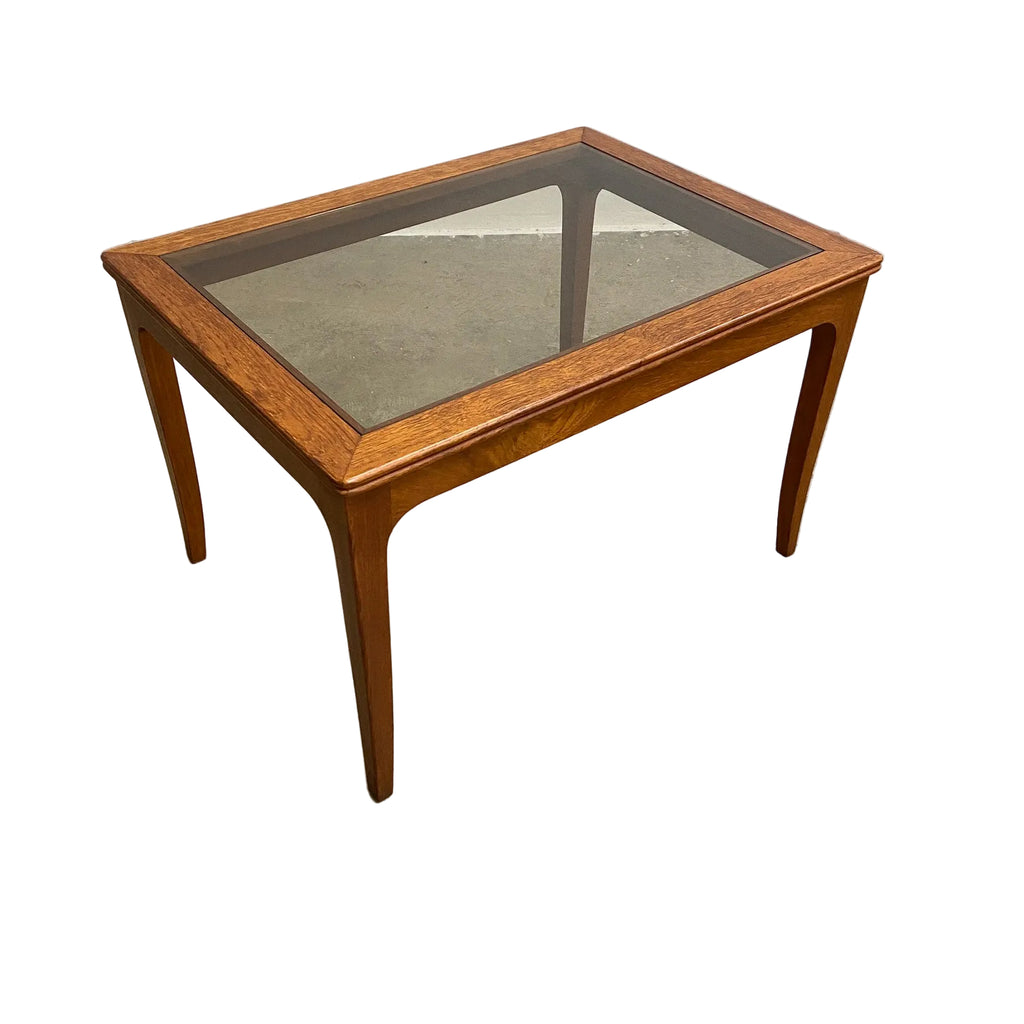 Mid Century Australian Teak And Glass Side Table Or Coffee Table