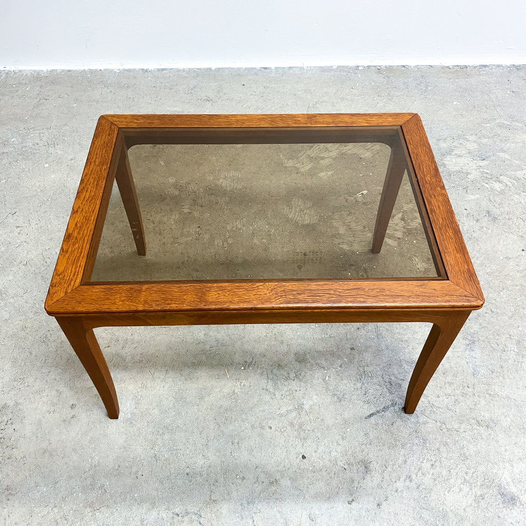 Mid Century Australian Teak And Glass Side Table Or Coffee Table